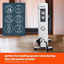 Silentnight Radiator Oil Filled Portable Electric Heater Thermostat 7 11 Fin