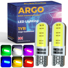 2x T10 501 Led Car Side Light bulbs Xenon White Cob W5W Sidelight Interior Bulb