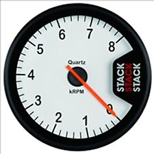Stack ST200 Tachometer Rev Counter 80mm Stepper Motor 0-8Krpm White Face