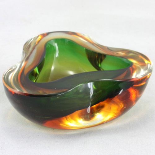 Murano sommerso green amber - murano,