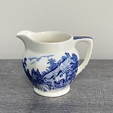 Royal Tudor Ware Small Creamer Milk Pouring Jug Blue White Country Style Pattern