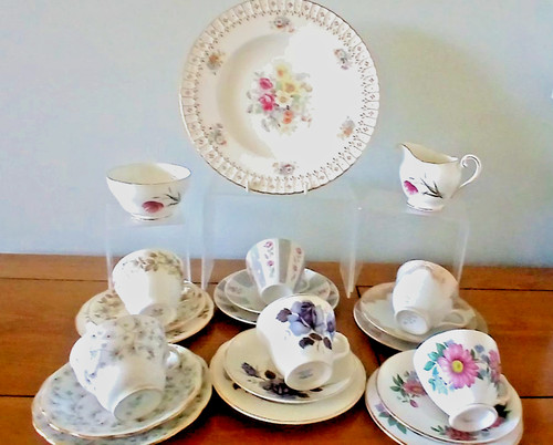 Superb vintage bone china - vintage, 21