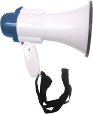 15w Loud Folding Pistol Grip Megaphone with Siren 500m Hailer Range Lightweight