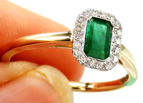 9ct yellow gold emerald - gold,