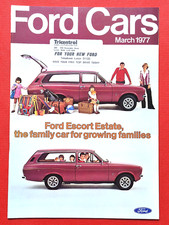 1977 FORD CARS Brochure - Escort Cortina Capri Granada Mk1 Ghia Coupe MINT!