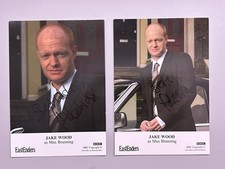 EastEnders Max Branning Jake Wood Signed Cast Cards x2 Undedicated