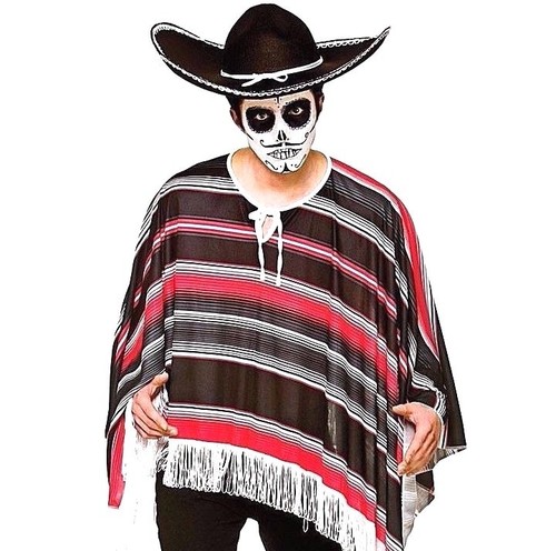 Adult day the dead poncho - adult,