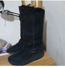 Fitflop Black Suede Knee High Boots Size 6