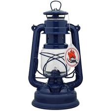 Feuerhand Baby Special 276 Hurricane Lantern Rustic Camping Cobalt Blue