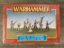 Warhammer High Elf Everqueen and Her Maiden Guard Box Sealed NOS OOP Rare