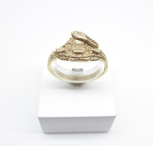 9ct gold saddle - ring, band