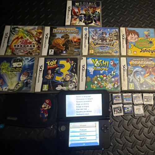 Nintendo 3ds black blue - xl, black/blue