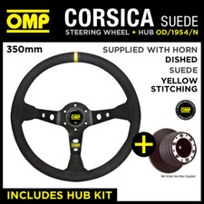 VAUXHALL CAVALIER GSI SRI 89-95 OMP CORSICA 350mm SUEDE LEATHER STEERING WHEEL