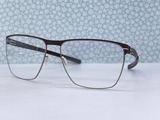 IC! Berlin Eyeglasses Men Women Brown Eyeglasses Frames Conrad O. Broco Metal