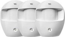 Yale Easy Fit Alarm Accessory Pet PIR Motion Detectors - White, Pack of 3.