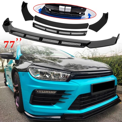 Gloss black front bumper - bumper, lip