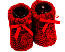 Baby Cable Bow Booties -