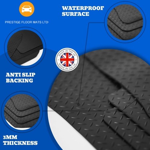 Black rubber matting 3mm - black,