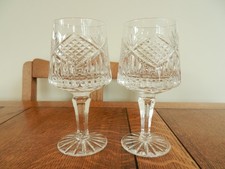 Vintage Tyrone Crystal large Slieve Donard wine gobletsx2 Signed. 6 Available