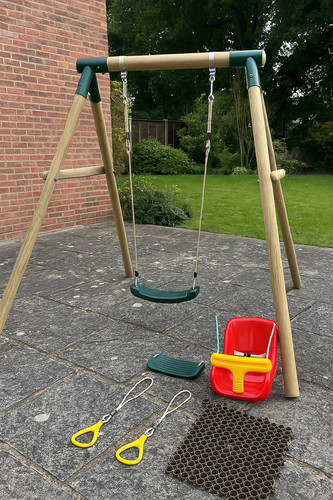 Premium wooden garden - wooden, swing