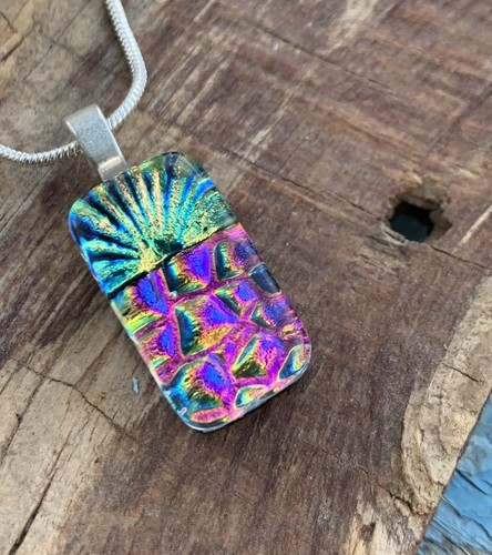 Dichroic glass pendant - dichroic,