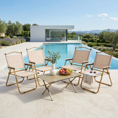 Folding camping table chair - folding,