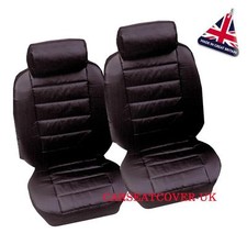 Vauxhall Vectra (2005-09) Luxury Padded Leather Look Car Seat Covers - 2 Fronts