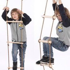 Children Climbing Rope Ladder