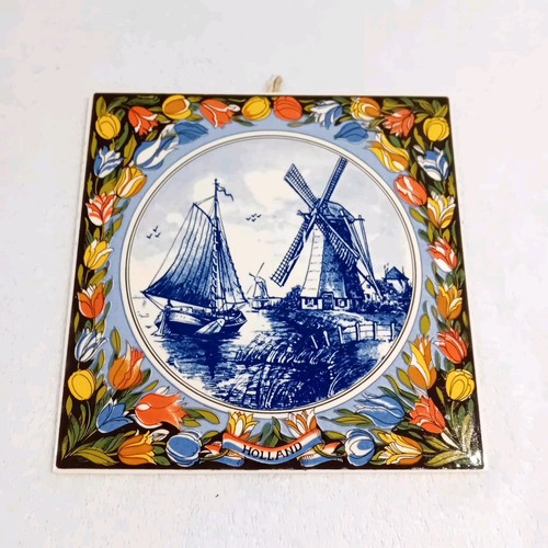 Vintage delft blue tulip - vintage,