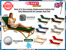 Pack of 2 Sun Lounger Cushion