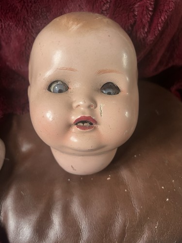 Antique porcelain dolls head - porcelain,