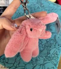Jellycat Truffle Bunny Bag Charm Retired Key Chain new with steel stamp dust bag
