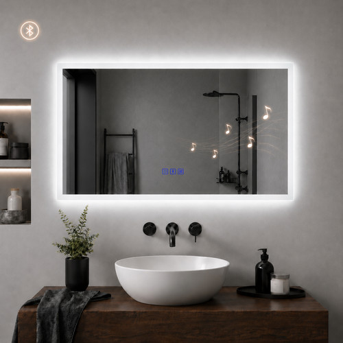 Led bathroom mirror bluetooth - led,