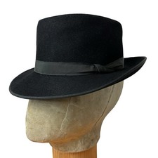 Vintage Fedora Hat Black EU 55