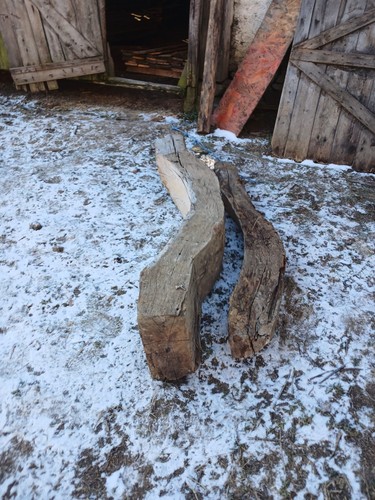 Reclaimed oak beams mantel - ,
