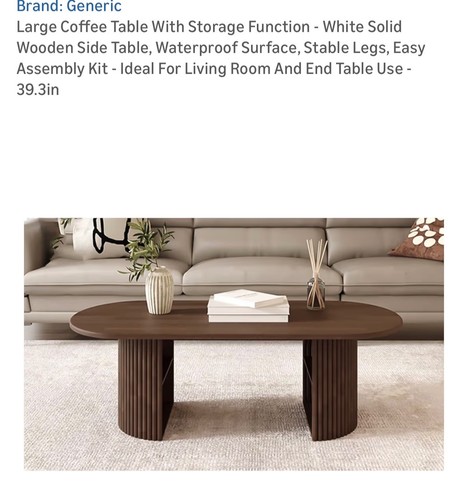 Large wooden oval shaped table - large,