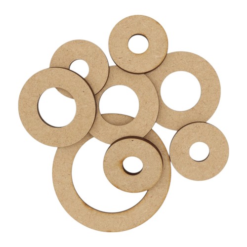 Wooden hollow circle - hollow, frame