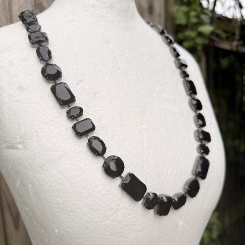 Black jewelled chunky costume - jewelled,