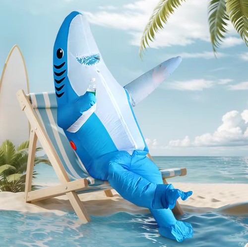 Inflatable funny shark - shark, costume
