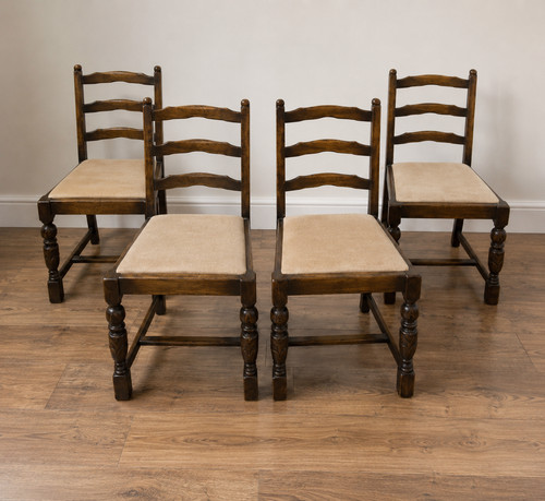 Set oak farmhouse dining - 4,