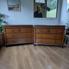 Pair Of 1920s Oak Chest Of