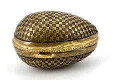 Antique BRASS EGG SHAPED THIMBLE HOLDER