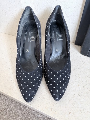 Hogl black suede polka - hogl,