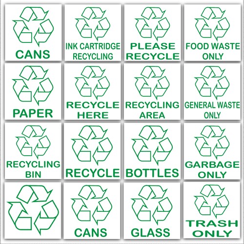 Recycle signs cans - recycle,