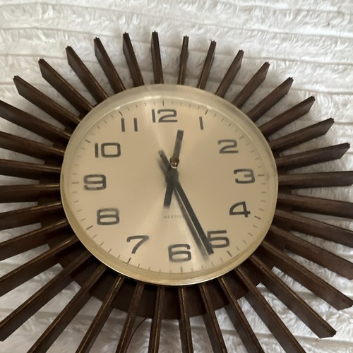 Westclox sunburst round wall - sunburst,