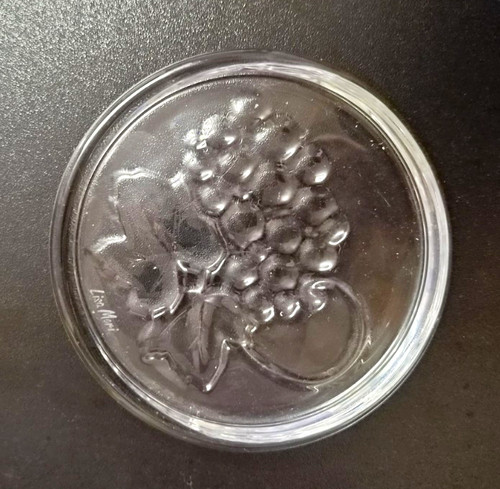 Pressed glass clear round - pressed,
