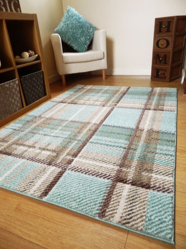Modern rugs tartan design - rugs,