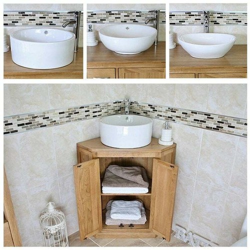 Bathroom oak vanity unit - vanity, |