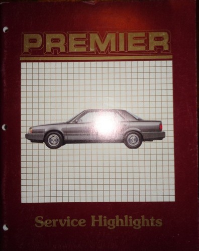 1988 amc premier service - 1988,