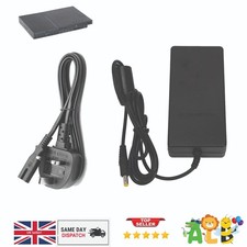 PS2 Slim Power Supply Adapter Cable Lead Playstation 2 With UK Plug